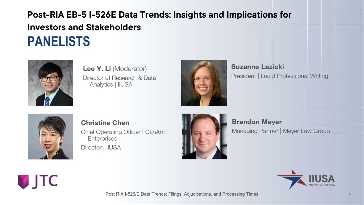 Post-RIA EB-5 I-526E Data Trends: Insights and Implications for Investors and Stakeholders